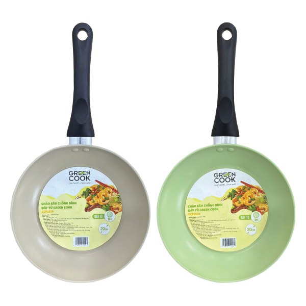 Chảo Chống Dính Đáy Từ Green Cook GCP2526-20IH 20Cm