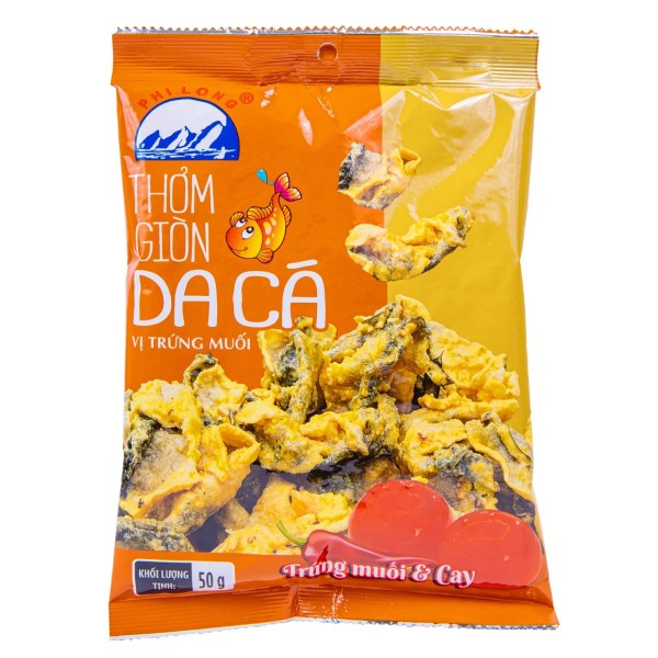 Snack Da Cá Phi Long Trứng Muối Cay 50G