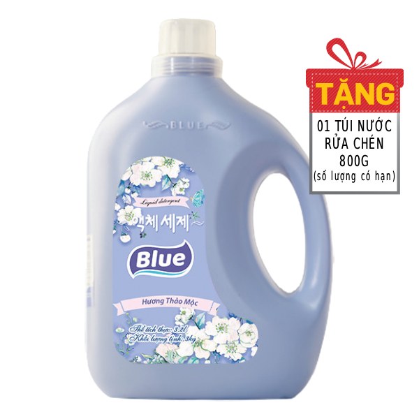 Nước Giặt Xả Blue Hương Thảo Mộc 3.2L
