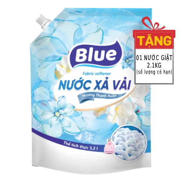 Nước Xả Vải Đậm Đặc Blue Hương Thanh Xuân Túi 3.2L