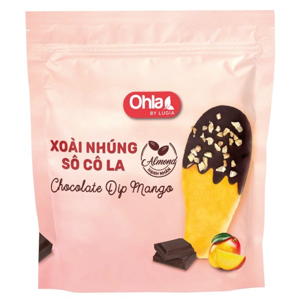 Xoài Nhúng Socola Hạnh Nhân Ohla Túi 100G