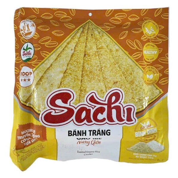 Bánh Tráng Nướng Sachi Vị Gạo Mè 75G