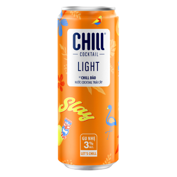 Nước Trái Cây Lên Men Chill Cocktail Peach & Vodka Lon 320Ml