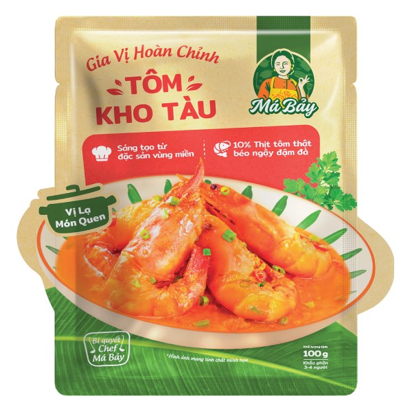 Gia Vị Hoàn Chỉnh Má Bảy Tôm Kho Tàu Gói 100G