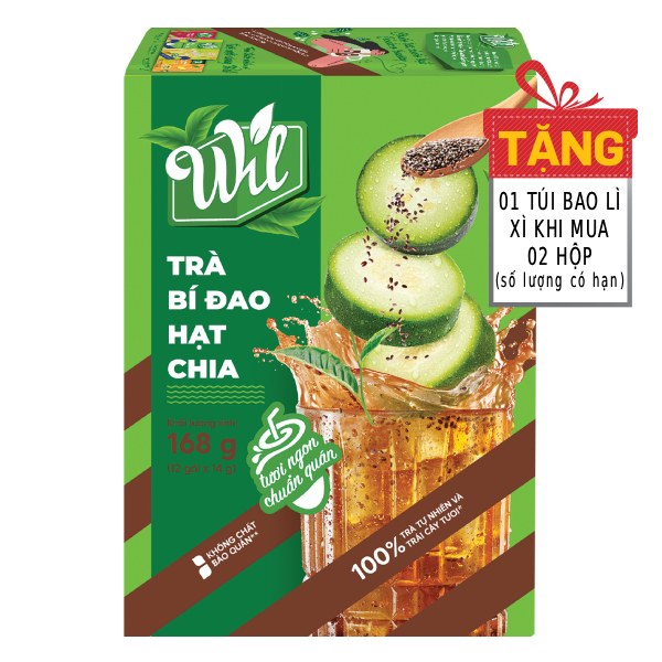 Trà Wil Bí Đao Hạt Chia Hộp 12 Gói*14G