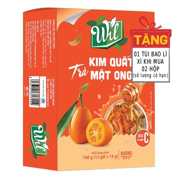 Trà Wil Kim Quất Mật Ong Hộp 12 Gói*14G