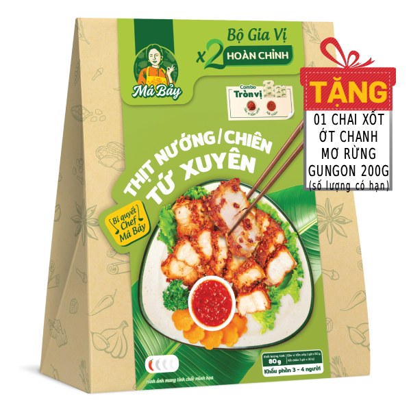 Xốt Gia Vị Hoàn Chỉnh Má Bảy Thịt Nướng Tứ Xuyên 80G
