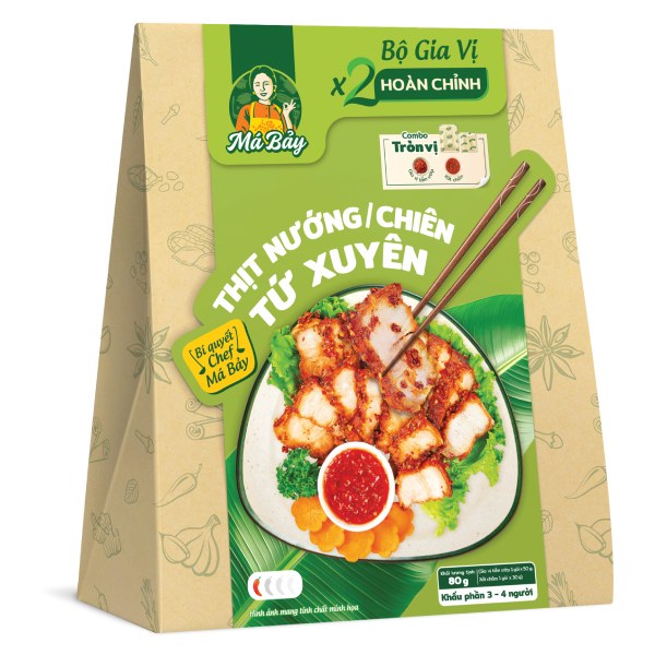 Xốt Gia Vị Hoàn Chỉnh Má Bảy Thịt Nướng Tứ Xuyên 80G