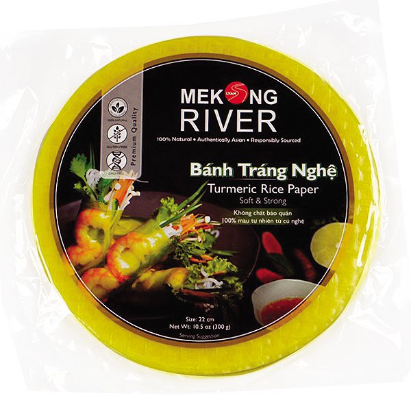 Bánh Tráng Mekong River Nghệ 22Cm 300G