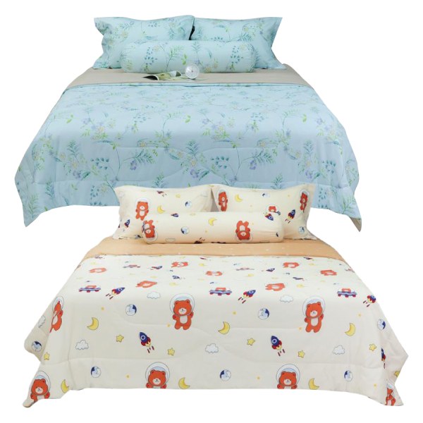 Bộ Chăn Drap Gối Nin Stefani 160*200Cm