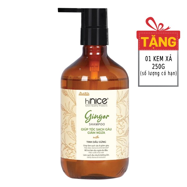 Dầu Gội Hinice Tinh Dầu Gừng Thiên Nhiên 422G