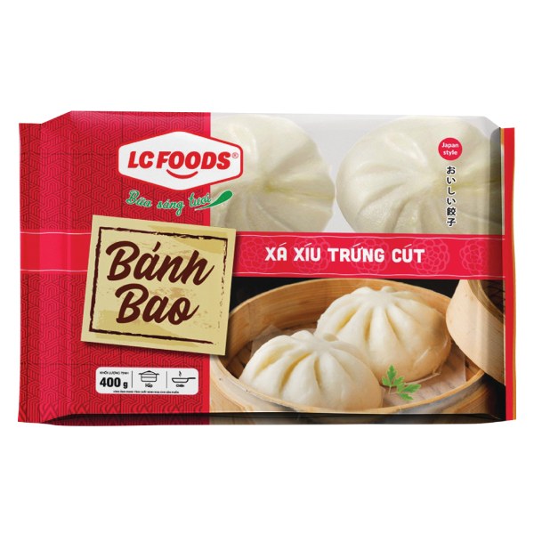 Bánh Bao LC Foods Nhân Xá Xíu Trứng Cút 400G