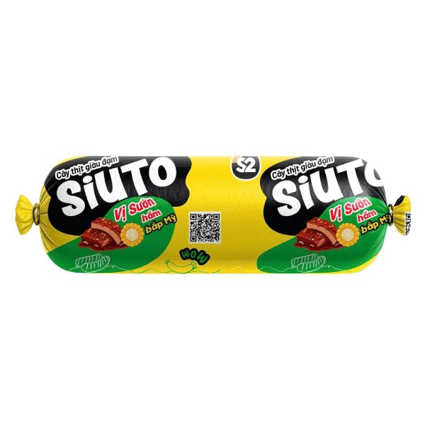Xúc Xích Tiệt Trùng S2 Siuto Vị Sườn Hầm Bắp Mỹ 85G