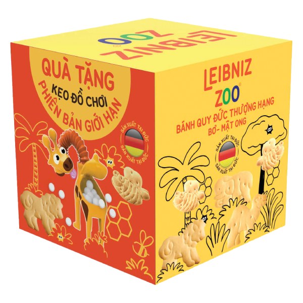 Hộp Quà Bánh Quy Leibniz Zoo Bơ Và Mật Ong Sữa 200G