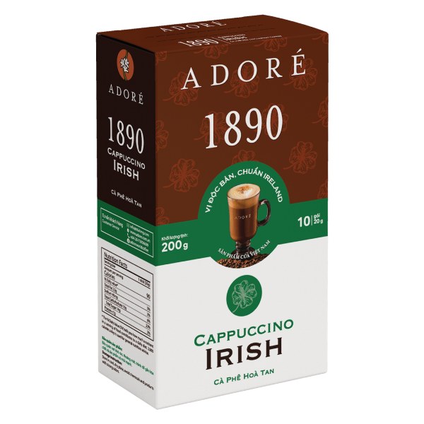 Cà Phê Adore Cappuccino Irish Hộp 10 Gói*20G