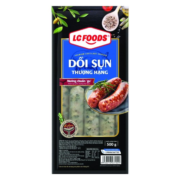 Dồi Sụn Thượng Hạng LC Foods Gói 500G