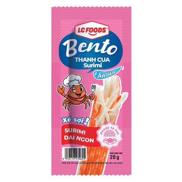 Thanh Cua Surimi LC Foods Bento Gói 20G