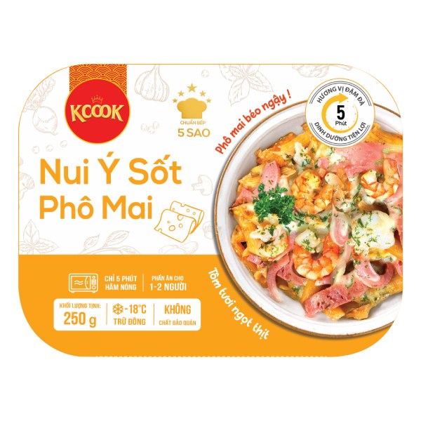 Nui Ý Sốt Phô Mai Kcook Hoa Doanh 250G