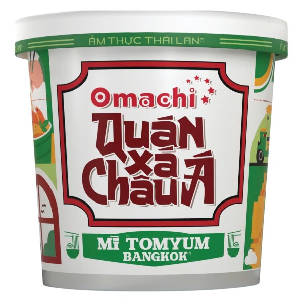 Mì Omachi Quán Xá Châu Á Tomyum Bangkok Ly 96G