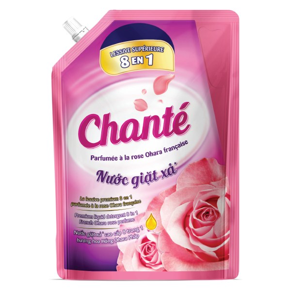 Nước Giặt Xả Chante Hoa Hồng Ohara Túi 3.05Kg