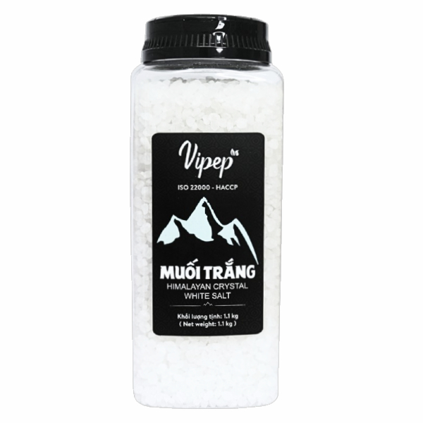 Muối Trắng Himalaya Vipep Hạt Hũ 500G