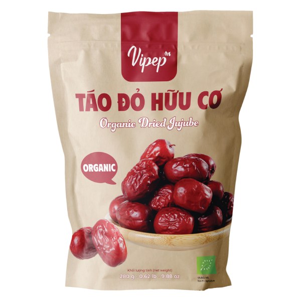 Táo Đỏ Hữu Cơ Vipep Túi 280G