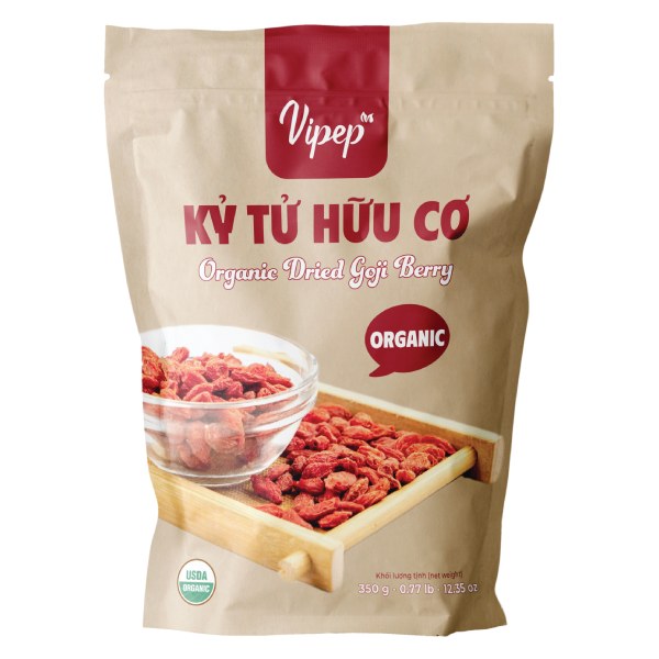Kỷ Tử Hữu Cơ Vipep Túi 350G