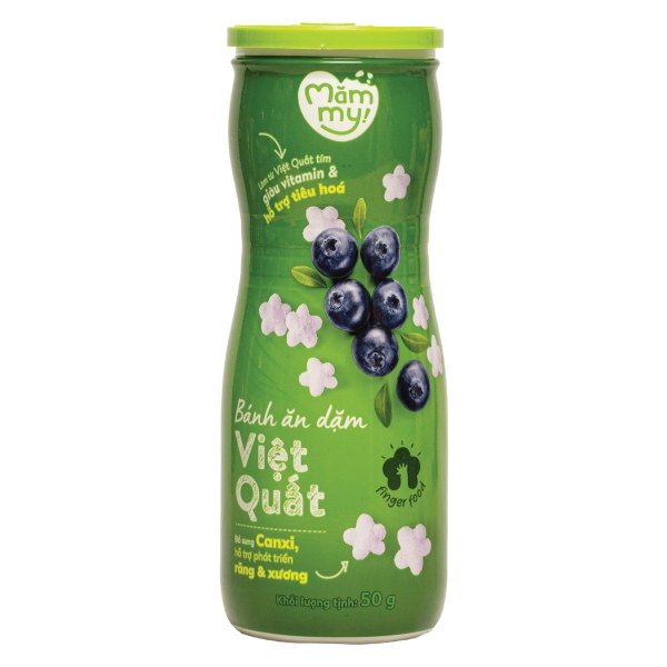 Bánh Ăn Dặm Mămmy Hình Sao Vị Việt Quất Hũ 50G