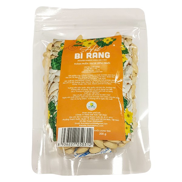 Hạt Bí Rang Túi 200G