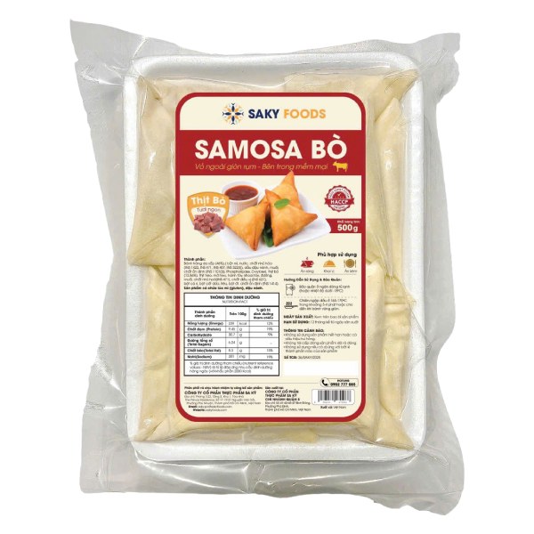Samosa Bò Sa Kỳ Foods 500G