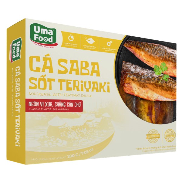 Cá Saba Sốt Teriyaki Ăn Liền Uma' Food Hộp 200G