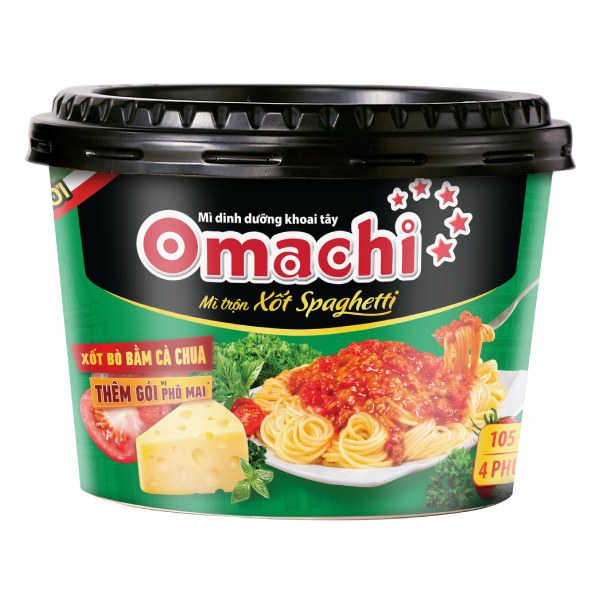 Mì Omachi Xốt Spaghetti Bò Bằm Tô 105G