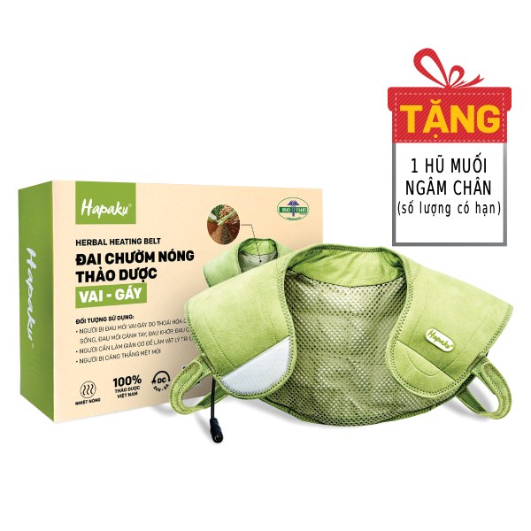 Đai Chườm Nóng Thảo Dược Vai Gáy Hapaku 