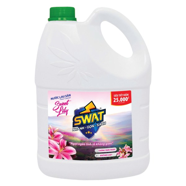Nước Lau Sàn Swat Sweet Lily Bình 3.6Kg