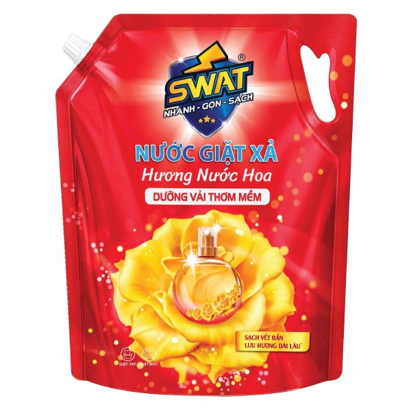 Nước Giặt Xả Swat Nước Hoa Dưỡng Vải Túi 3.5Kg