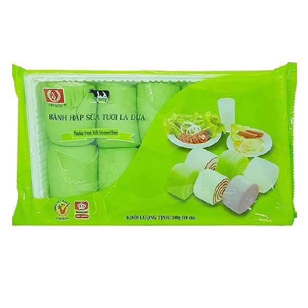Bánh Bao Hấp Việt Quán Sữa Tươi Lá Dứa Gói 300G