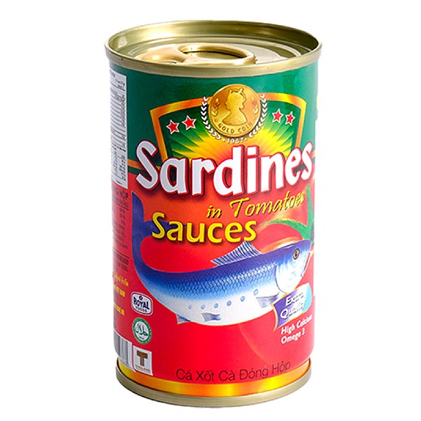 Cá Hộp Ba Cô Gái Sardine Sốt Cà 155G
