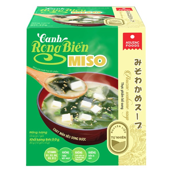 Canh Rong Biển Miso Asuzac Hộp 10Gói*5G