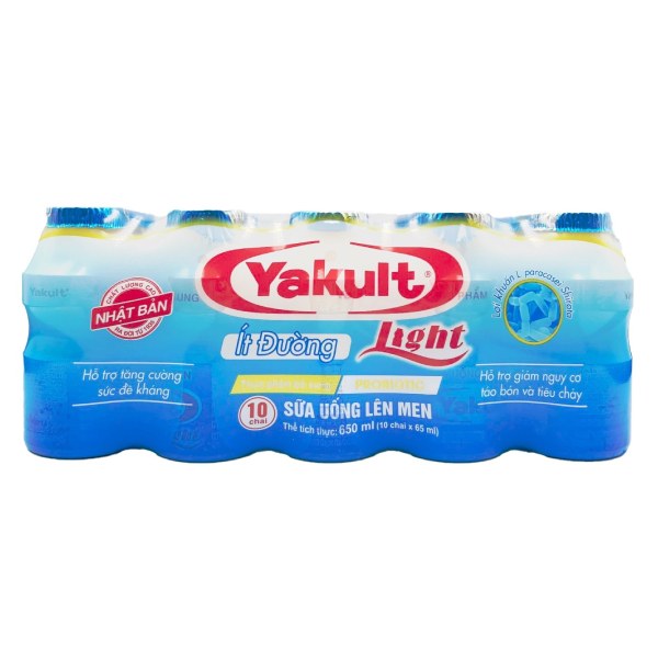 Lốc 10 Sữa Chua Uống Men Sống Yakult Ít Đường 65Ml