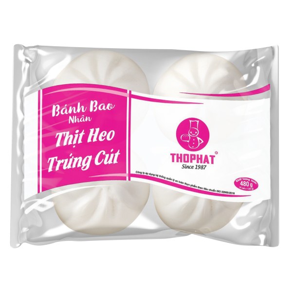 Bánh Bao Thọ Phát Nhân Thịt Heo Trứng Cút 480G