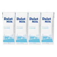 Lốc 4 Sữa Tươi Tiệt Trùng Dalat Milk Vị Tự Nhiên 180Ml