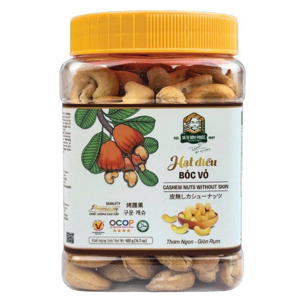 Hạt Điều Bà Tư Bóc Vỏ Hộp 400G