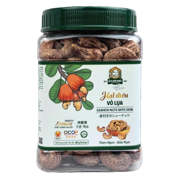 Hạt Điều Bà Tư Vỏ Lụa Hộp 400G