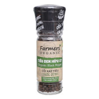 (Only Emartmall) Tiêu Đen Hữu Cơ Farmers Organic Có Cối Xay Hũ 55G