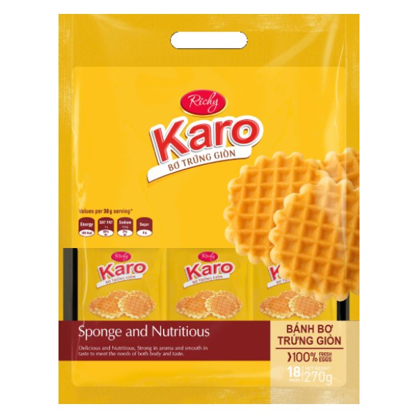 (Only Emartmall) Bánh Trứng Nướng Richy Karo Túi 270G