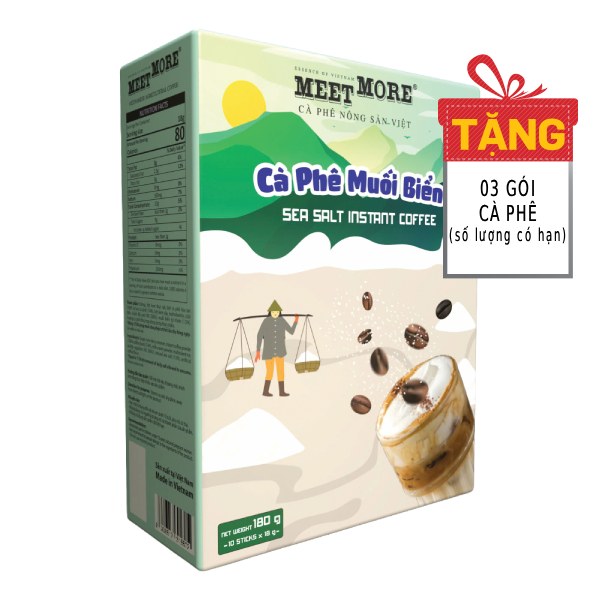 Cà Phê Hòa Tan Meet More Muối Biển Hộp 10*18G