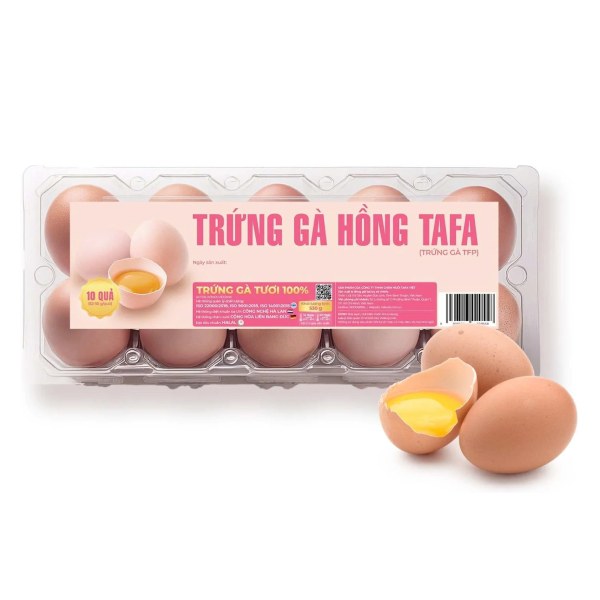 Hộp 10 Trứng Gà Hồng Tafa 530G