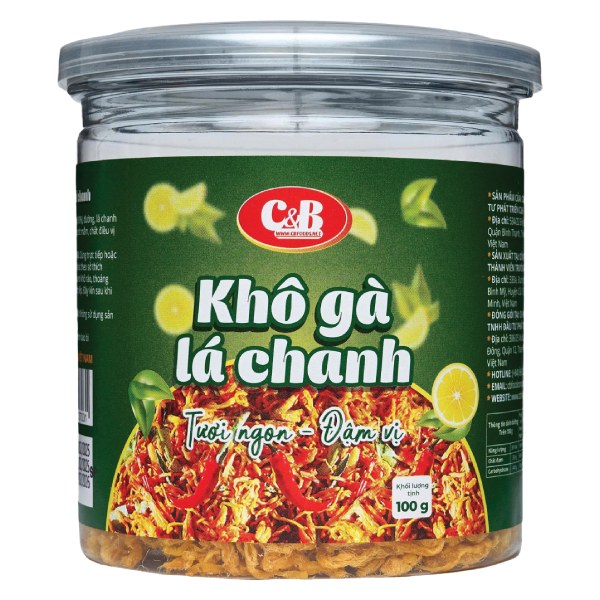 Khô Gà Lá Chanh C&B Hũ 100G