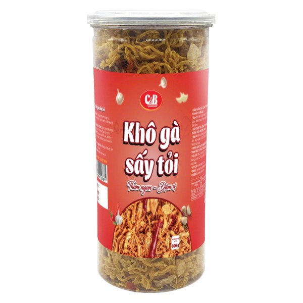 Khô Gà Sấy Tỏi C&B Hũ 300G