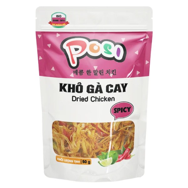 Khô Gà Cay Posi Vị Spicy Gói 50G